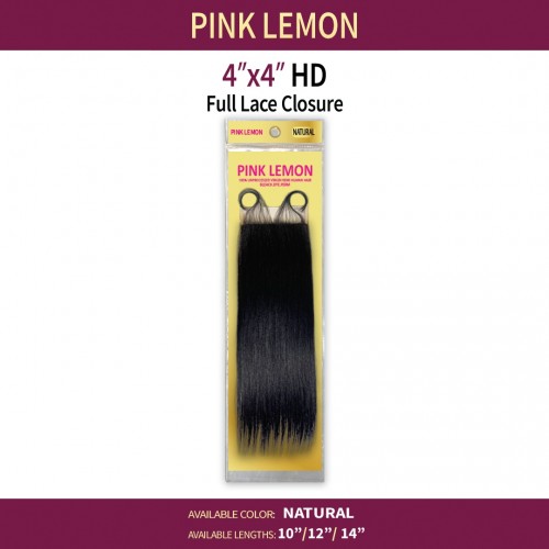 13A PINK LEMON 100% Unprocessed Virgin Human Hair STRAGHT & BODY WAVE 4X4 Lace Closure 12"